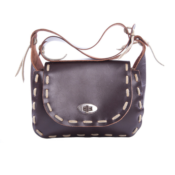 Mexico Brown Handmade Leather Bag - Picture 1 of 8